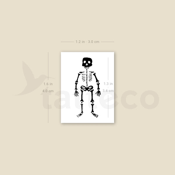 Skeleton Temporary Tattoo - Set of 3