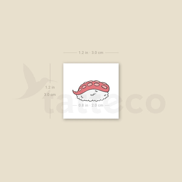 Octopus Nigiri Temporary Tattoo - Set of 3