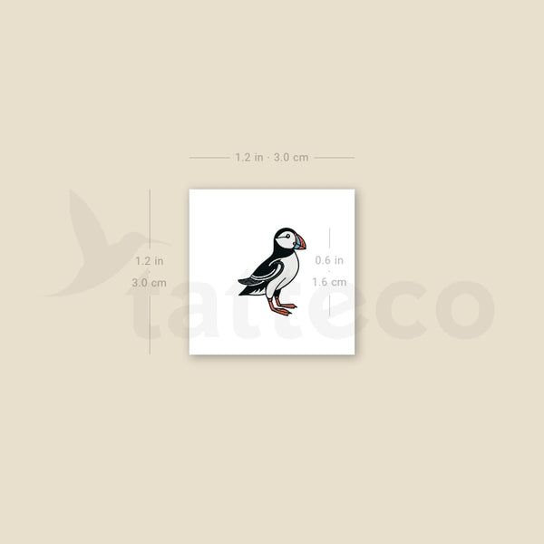 Little Puffin Temporary Tattoo - Set of 3