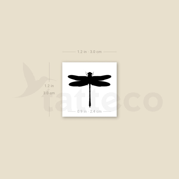 Black Dragonfly Temporary Tattoo - Set of 3