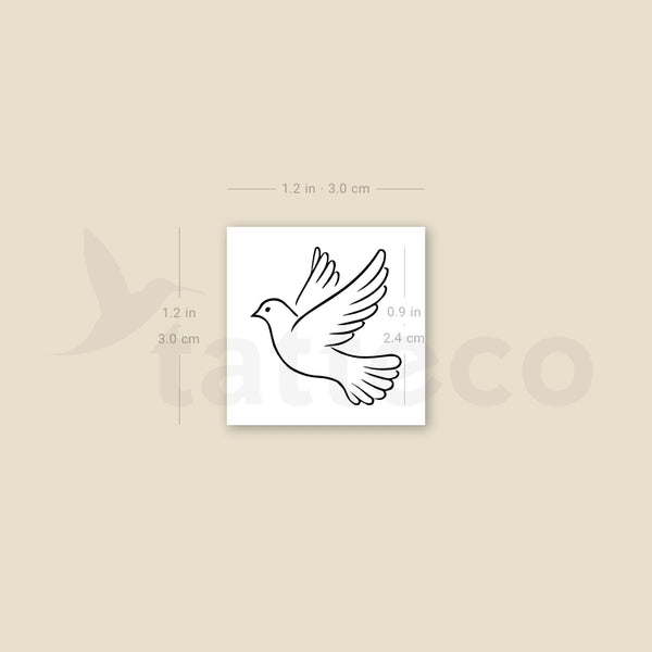 Dove Temporary Tattoo - Set of 3