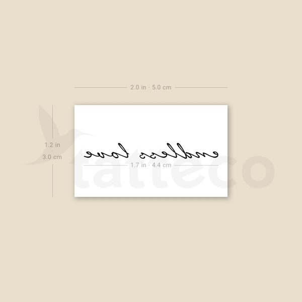 Endless Love Temporary Tattoo - Set of 3