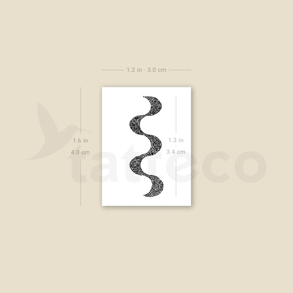 Minimal Ipanema Beach Pattern Temporary Tattoo - Set of 3