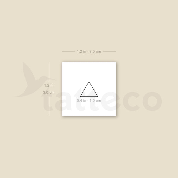 Equilateral Triangle Temporary Tattoo - Set of 3