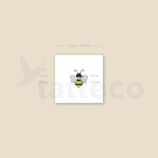 Silver Bee Temporary Tattoo - Set of 3