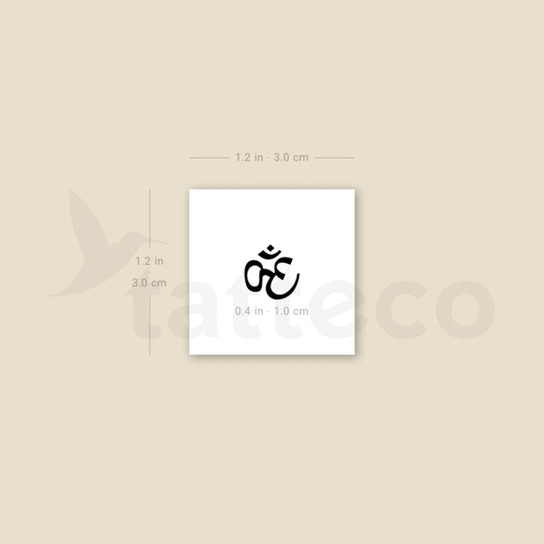 Tiny Om Temporary Tattoo - Set of 3