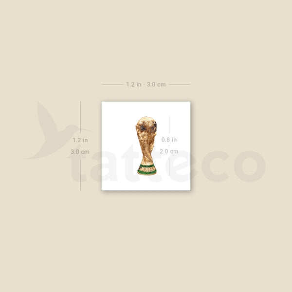 World Cup Trophy Temporary Tattoo - Set of 3