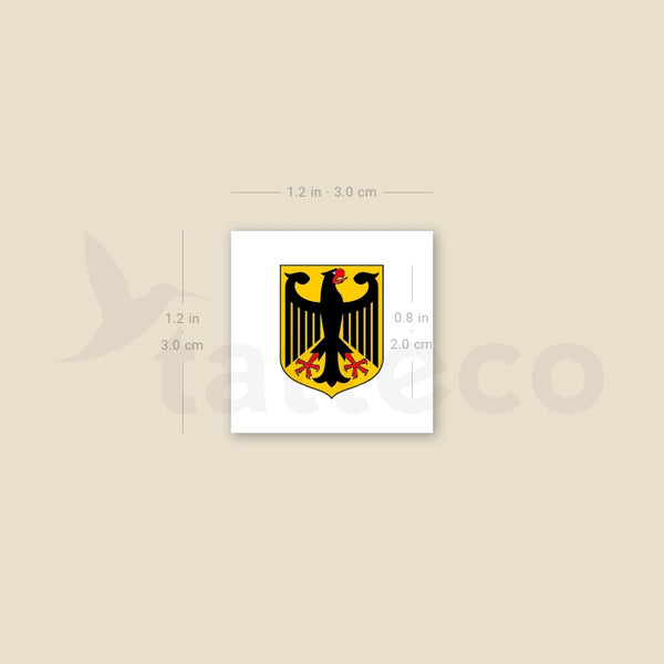 Germany Coat Of Arms Temporary Tattoo - Set of 3