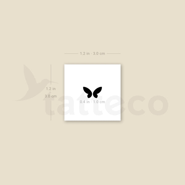 Tiny Minimal Butterfly Temporary Tattoo - Set of 3