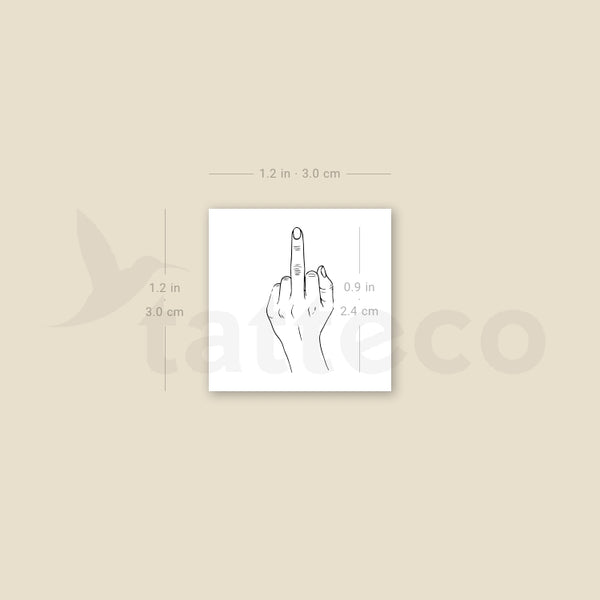 The Finger Temporary Tattoo - Set of 3