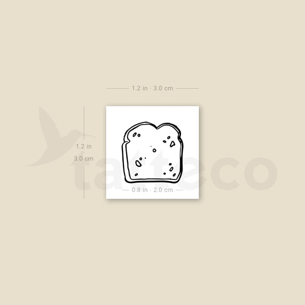 Toast Temporary Tattoo - Set of 3