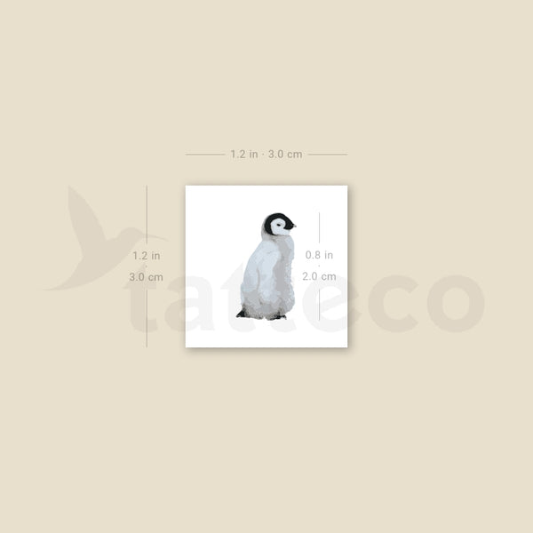 Baby Penguin Temporary Tattoo - Set of 3