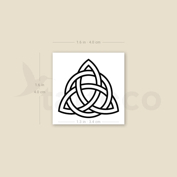 Interlaced Trinity Knot Temporary Tattoo - Set of 3