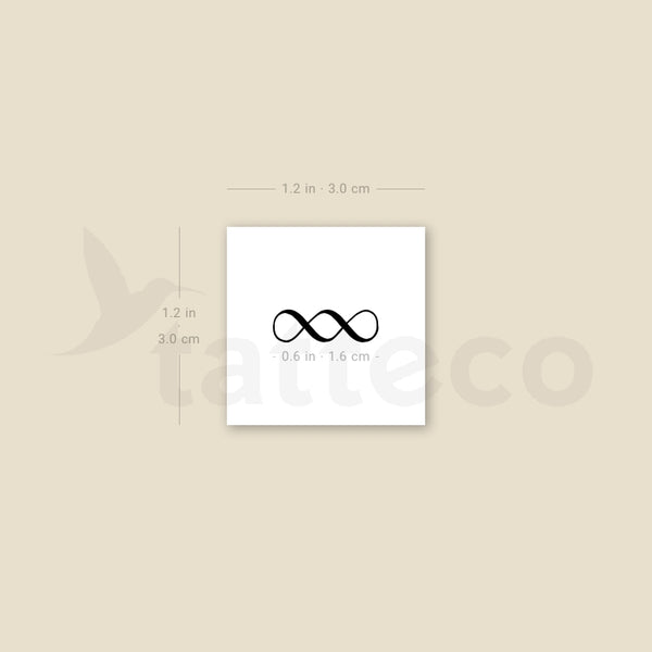 Small Double Infinity Symbol Temporary Tattoo - Set of 3