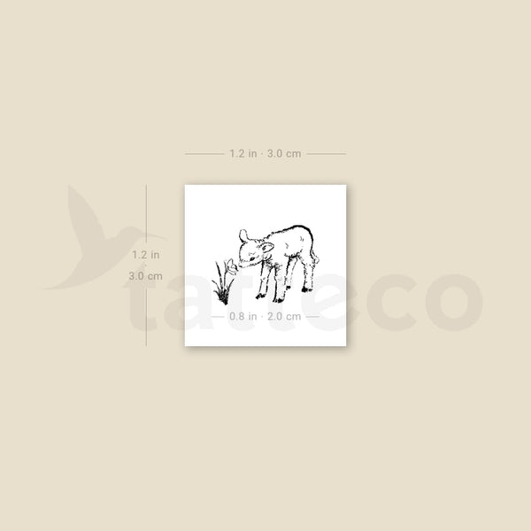 Little Lamb Temporary Tattoo - Set of 3