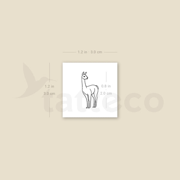 Small Vicuña Temporary Tattoo - Set of 3
