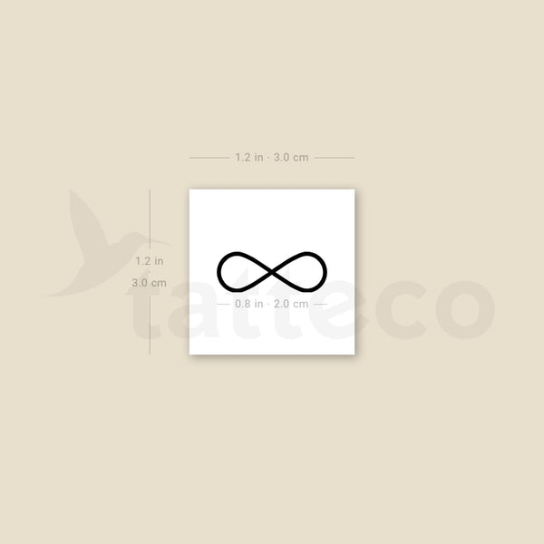 Bold Infinity Symbol Temporary Tattoo - Set of 3