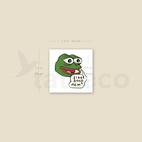 Pepe Temporary Tattoo - Set of 3