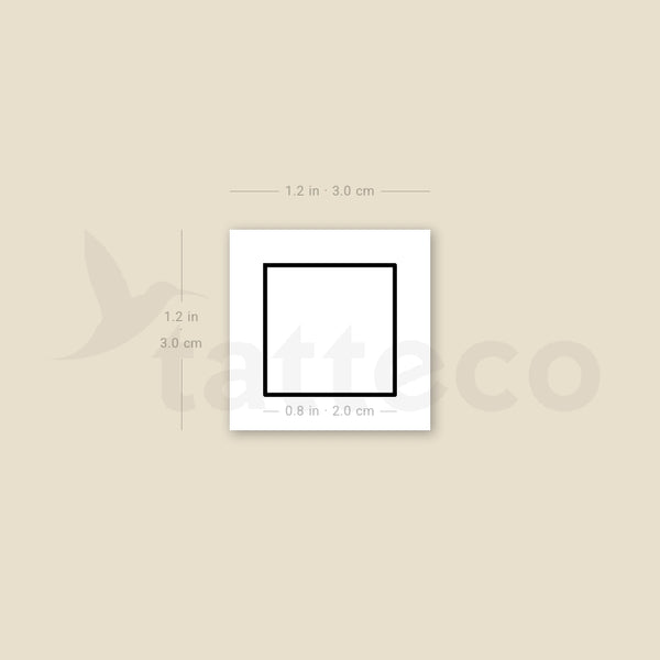 Square Temporary Tattoo - Set of 3