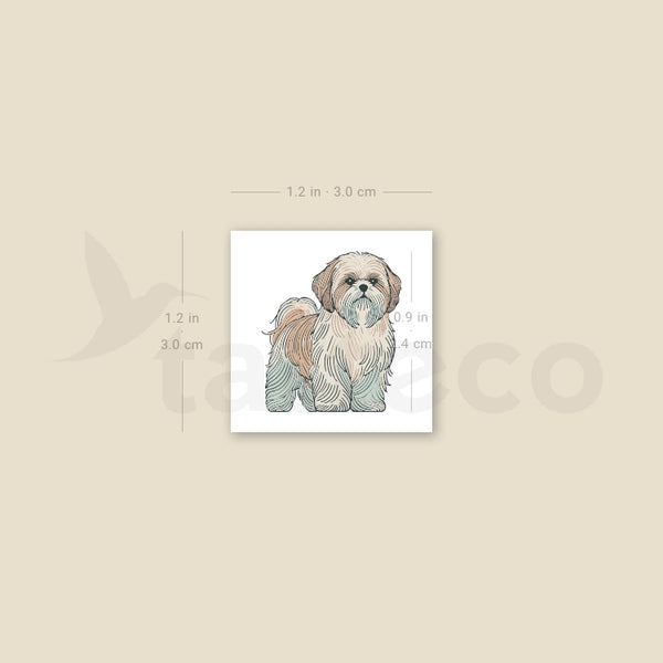 Shih Tzu Temporary Tattoo - Set of 3