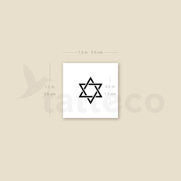 Interlaced Hexagram Temporary Tattoo - Set of 3