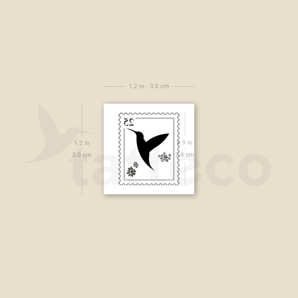 Hummingbird Stamp Temporary Tattoo - Set of 3