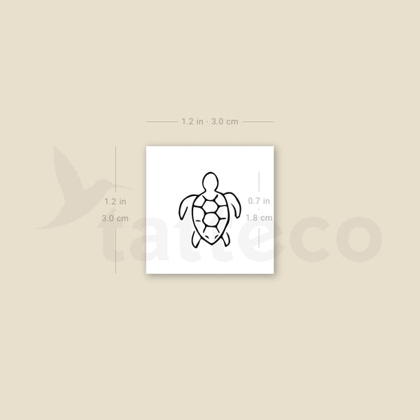 Little Turtle Temporary Tattoo - Set of 3