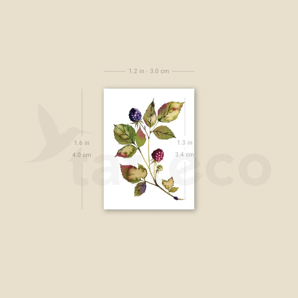 Small Rasperry By Ann Lilya Temporary Tattoo - Set of 3