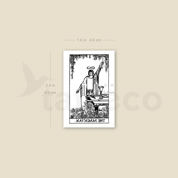 The Magician Tarot Card Temporary Tattoo - Set of 3