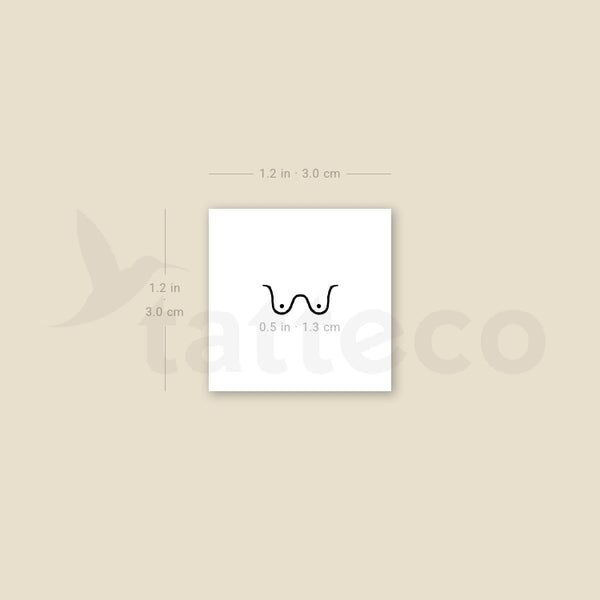 Boobs Temporary Tattoo - Set of 3