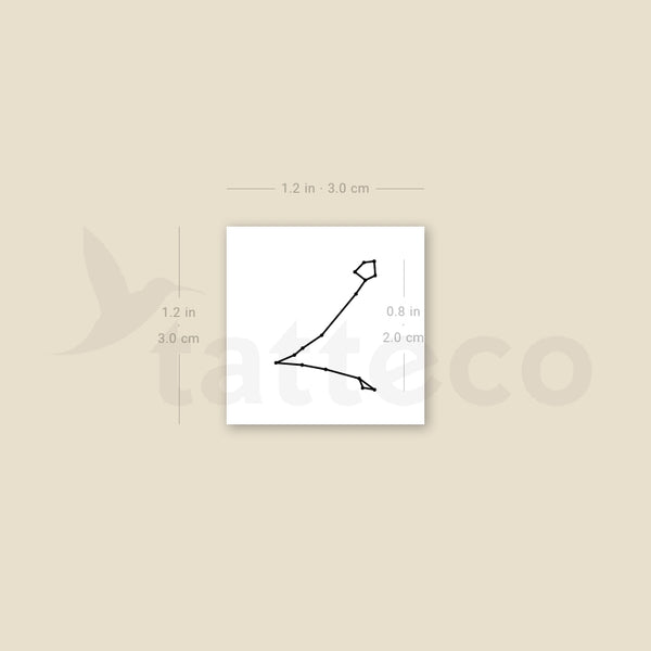 Tiny Pisces Constellation Temporary Tattoo - Set of 3