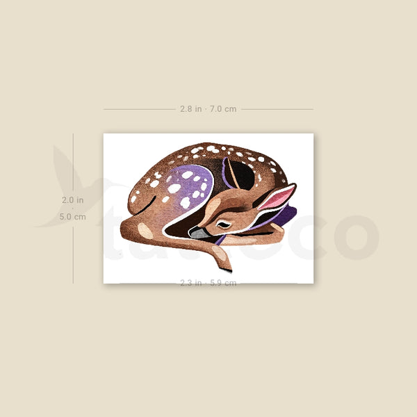 Fawn By Ann Lilya Temporary Tattoo - Set of 3