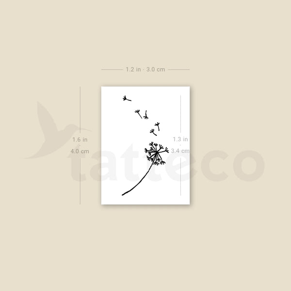 Dandelion And Seeds Temporary Tattoo - Set of 3