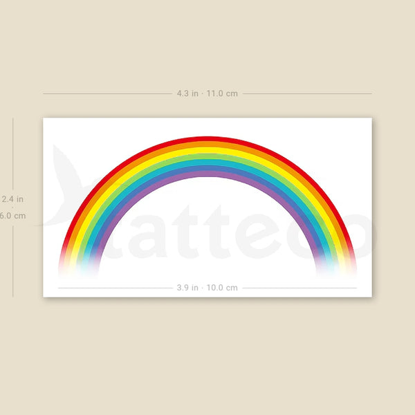 Color Rainbow Temporary Tattoo - Set of 3