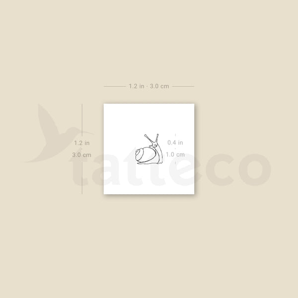 Tiny Snail Temporary Tattoo - Set of 3