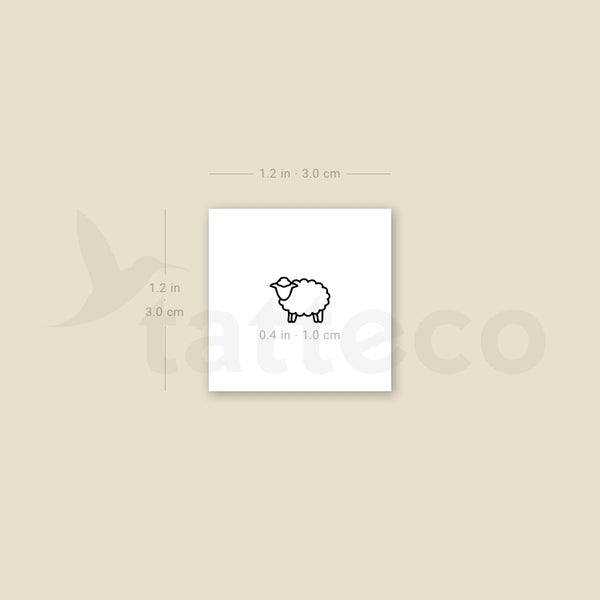 Tiny Sheep Temporary Tattoo - Set of 3