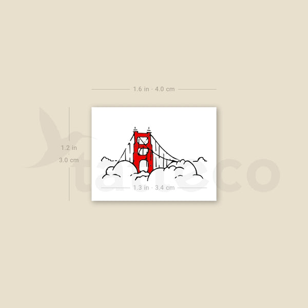 Golden Gate Temporary Tattoo - Set of 3