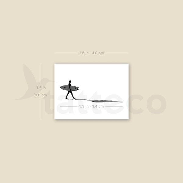 Surfer Temporary Tattoo - Set of 3