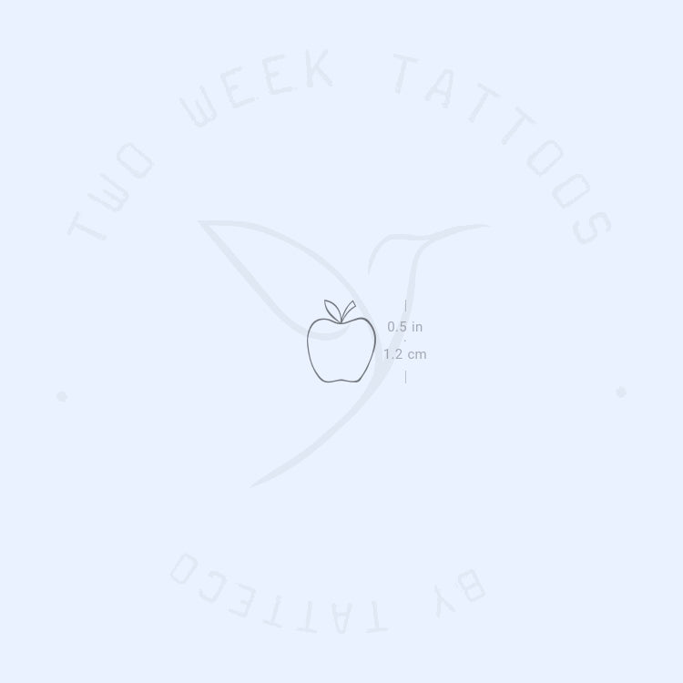 Minimalist Apple Semi-Permanent Tattoo - Set of 2