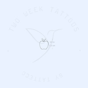 Minimalist Apple Semi-Permanent Tattoo - Set of 2