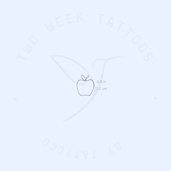 Minimalist Apple Semi-Permanent Tattoo - Set of 2