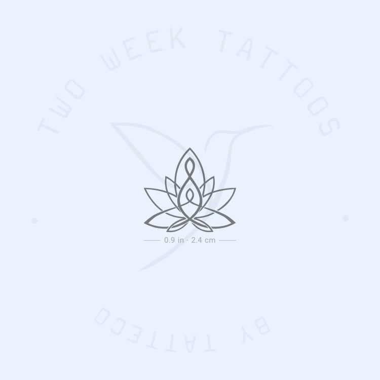 Small Motherhood Lotus Semi-Permanent Tattoo - Set of 2