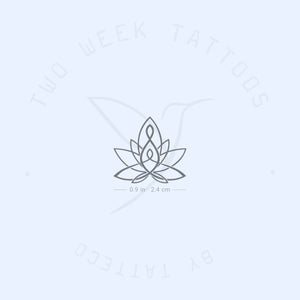 Small Motherhood Lotus Semi-Permanent Tattoo - Set of 2