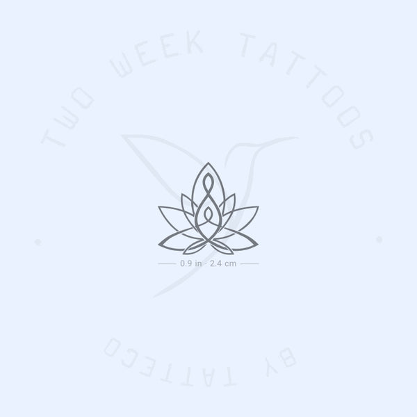 Small Motherhood Lotus Semi-Permanent Tattoo - Set of 2