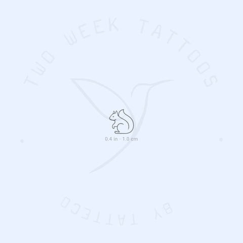 Tiny Squirrel Semi-Permanent Tattoo - Set of 2