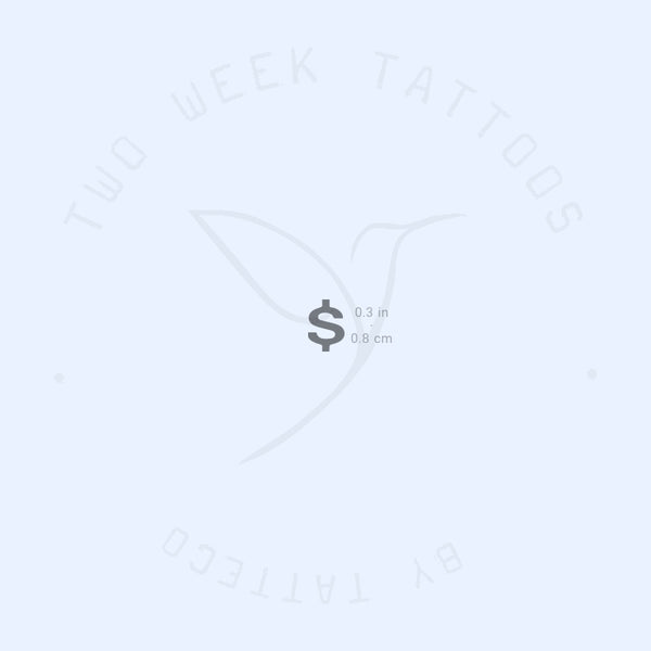 Dollar Sign Semi-Permanent Tattoo - Set of 2