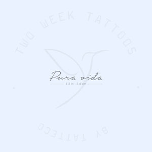 Pura Vida Semi-Permanent Tattoo - Set of 2