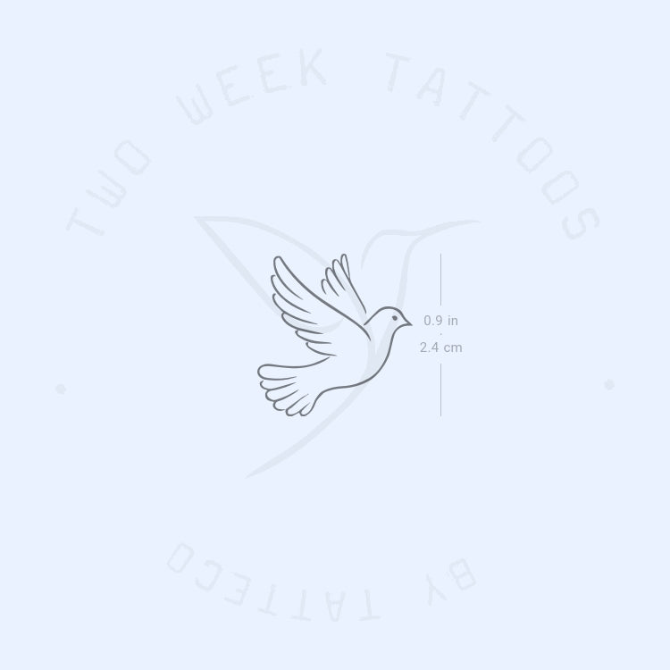 White Dove Semi-Permanent Tattoo - Set of 2