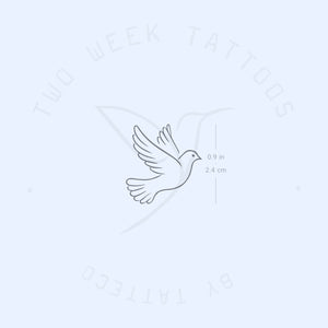 White Dove Semi-Permanent Tattoo - Set of 2