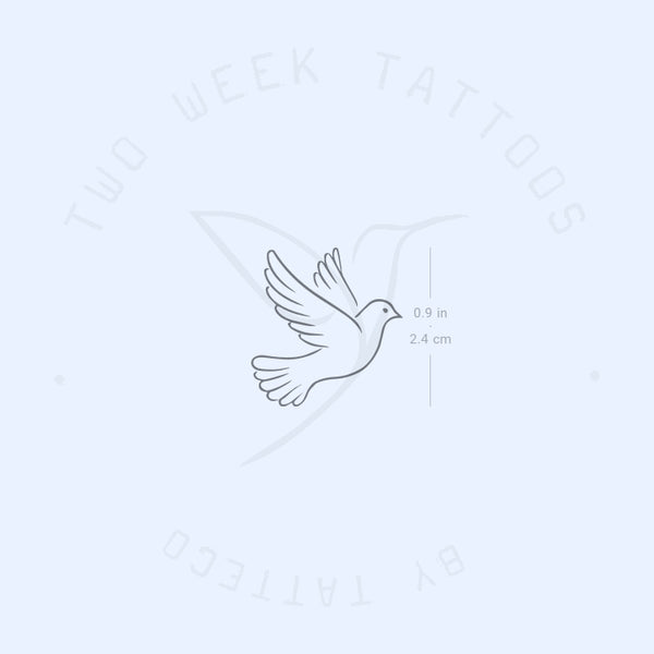 White Dove Semi-Permanent Tattoo - Set of 2